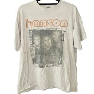 Vintage 90s MmmBop Hanson Faded Boy Band Single Stitch Shirt Adult Large